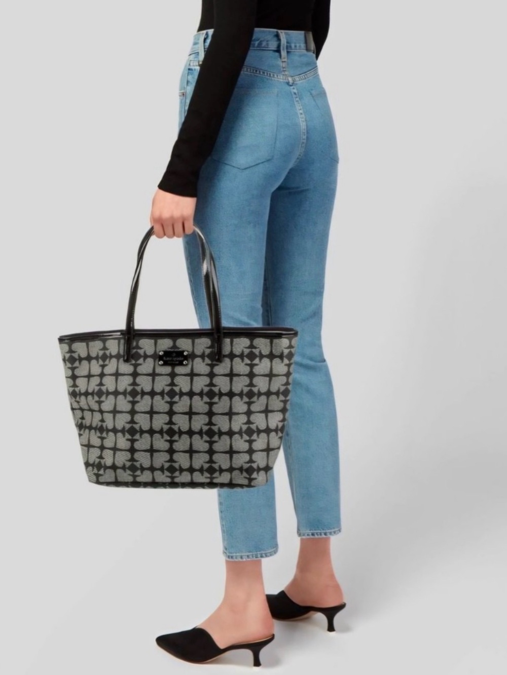 Kate Spade New York Ace of Spades Harmony Tote Doen Spade Print Large Beach Bag